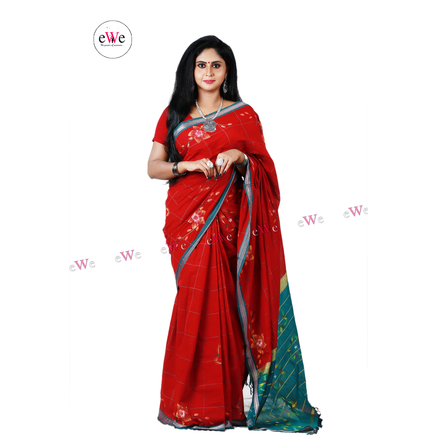 eWe - The Handloom Store+Handloom Saree with Handloom Mark